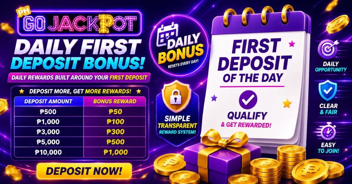 Go Jackpot Daily First Deposit Bonus