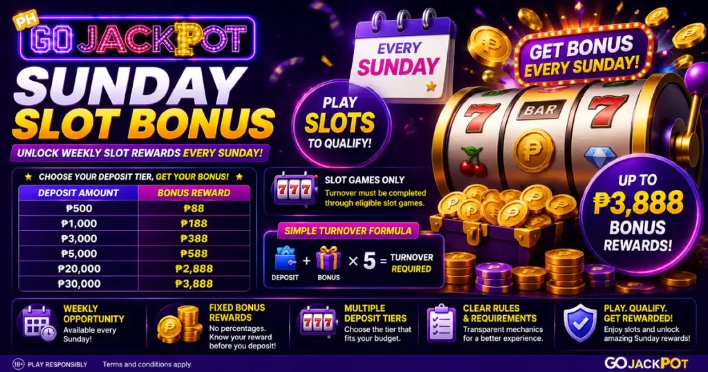 Go Jackpot Sunday Slot Bonus