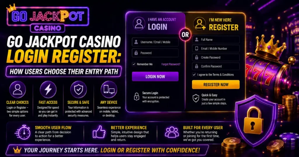 Go Jackpot Casino Login Register: How Users Choose Their Entry Path