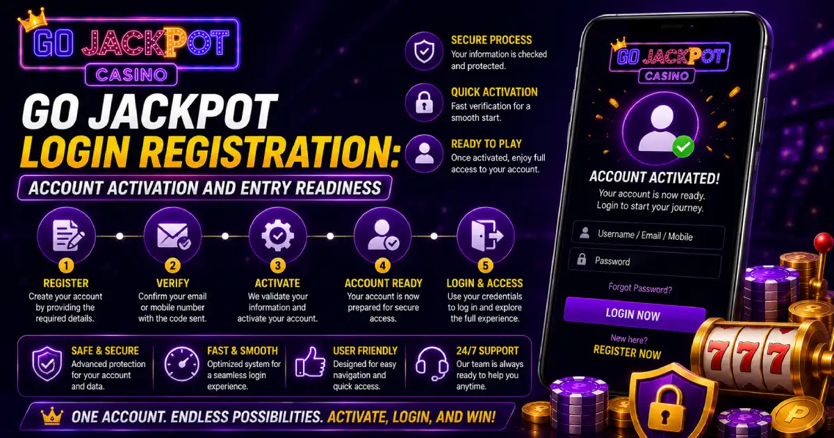 Go Jackpot Login Registration_ Account Activation and Entry Readiness