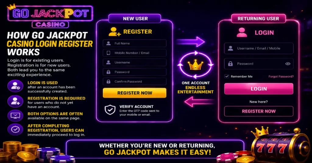 How Go Jackpot Casino Login Register Works
